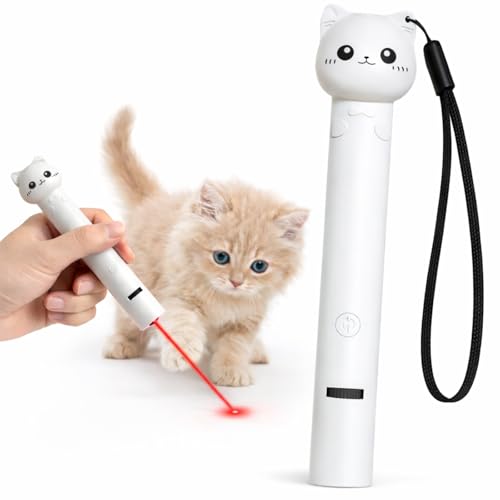 Chatterie DL – Jouet Laser Interactif pour Chat Rechargeable USB-C, Pointeur Laser Automatique, Jouet Multifonction pour Exercice et Stimulation du Chat, Testé en Chatterie