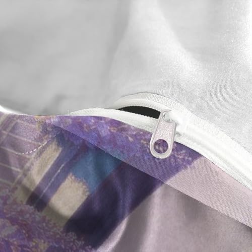 Housse de couette 3D forêt féerique microfibre parure lit double 200x200 - 8