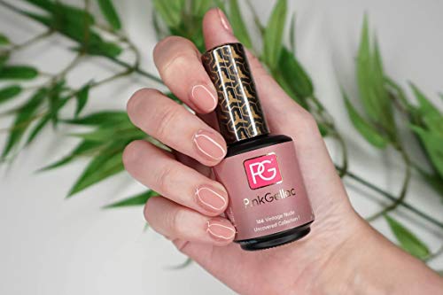 PINK GELLAC Shellac Gel Nagellack 3 x 15 ml für UV LED Lampe | 166 Vintage Nude Rosa Rose 15 ml + Base Coat Extend 15 ml… – Bild 4