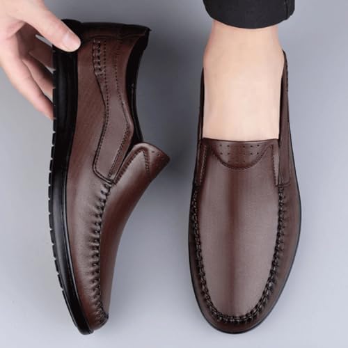 Male Leather Dress Shoes Man Slip-On Casual Leather Shoes Business Mens Shoe Men Loafers England Flats Breathable Sport Outdoor Footwear2