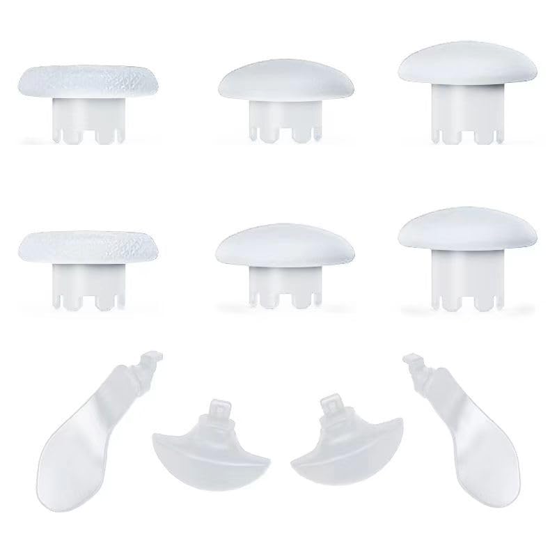 10-in-1 Thumbsticks Caps and Back Paddles for PS5 Dualsense Edge Controller,6PCS Thumbsticks Replacement 4PCS Rear Paddles for PS5 Dualsense Edge Controller (Red)