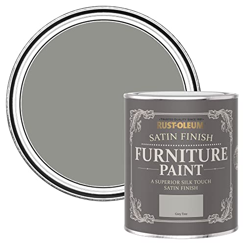 Rust-Oleum Grey Furniture & Skirting Board Paint in Satin Finish - Grey Tree 750ml