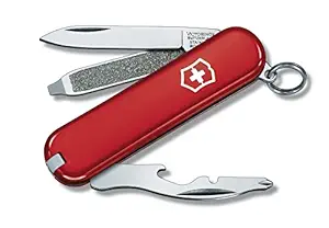 Victorinox Swiss Army Knife - Rally - 9 Functions, Multi-utility Tool - Red, 58 mm