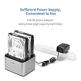 SSK Aluminiowa stacja dokująca do dysków twardych, USB 3.0 na SATA Dual Bay zewnętrzny HDD Dock Caddy Reader do 2,5 i 3,5 cala SATA HDD SSD, z funkcją klonowania/duplikatora UASP Offline (obsługuje