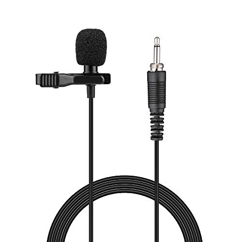 Sujeetec Lavalier Lapel Microphone - Mono External Thread Screw Lock 3.5mm Plug Cardioid