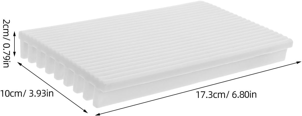 Robot Cleaner Leveling Pad 17.3cm Rubber Sliding Track Ramp Mat | White Finish, Anti- Absorption, Seamless Design with Reduced Vibration, for Home Flooring and Sliding Doors