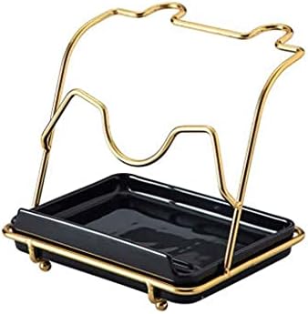 Kitchen Pot Cover Rack Organizer Pot Lid Shelf Cooking Storage Spoon Spatula Ladle Holder Cookbook Stand Home Accessories (Color : Style A Black) (Style A Black) image 2