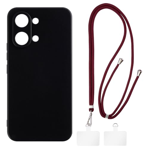 Shantime �P�[�X�ƃN���X�{�f�B�X�g���b�v�Z�b�g Xiaomi Poco X8 Pro Max 5G �Ƃ̌݊������� �g�уJ�o�[�Ƌ����o�b�N���t�������\�l�b�N�X�g���b�v�����2���̃p�b�`�t��(�u���b�N + ���b�h)