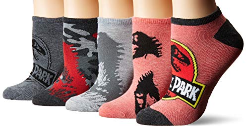 UNIVERSAL Women's Jurassic World 5 Pack No Show Socks