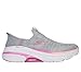 Skechers Women's Max Cushioning Arch Fit 2.0 Cambridge Hands Free Slip-Ins Sneaker, Gray/Pink, 8