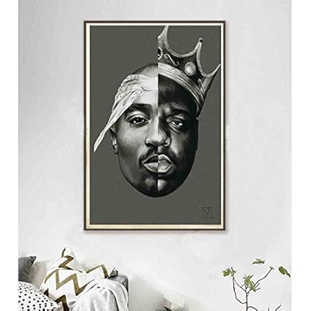 Dpfry Quadro Su Tela Immagine Di Arte Della Parete 2pac Tupac Notorious Big Hip Hop Singer Star Stampa Poster Stampa Su Tela Senza Cornice 40 60cm Amazon It Casa E Cucina