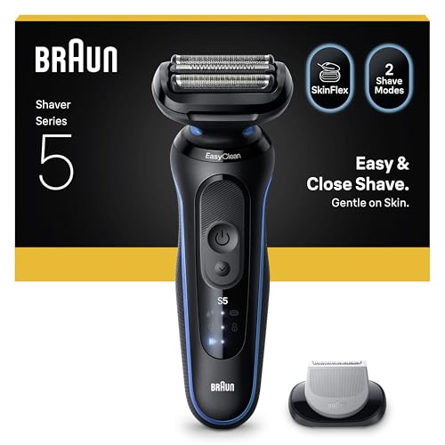 Braun Series 5 Elektrorasierer Herren, Rasierapparat mit 50 Min. Akkulaufzeit, mit Bodygrooming-Aufsatz, Kabelloser Nass...