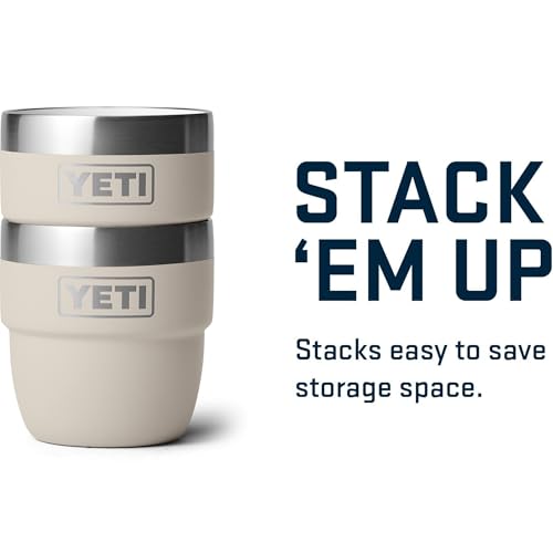Image of YETI Rambler 4 oz Stackable Cup, Stainless Steel, Vacuum Insulated Espresso /Coffee Cup, 2 Pack