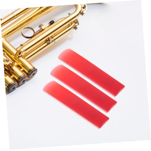 WHAMVOX 3pcs Resin Clarinet Reeds for Bass Clarinet Handcrafted Premium Replacement Accessories Smooth Polished Surface Compact and Break-resistant Design for Beginners to Professionals