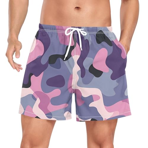 Mens Swimming Shorts Men's Lined Gym Shorts with Liner Lightweight S