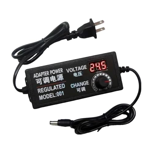 Adaptateur secteur 3-24V 2A avec écran LCD et pinces crocodile pour alimentation