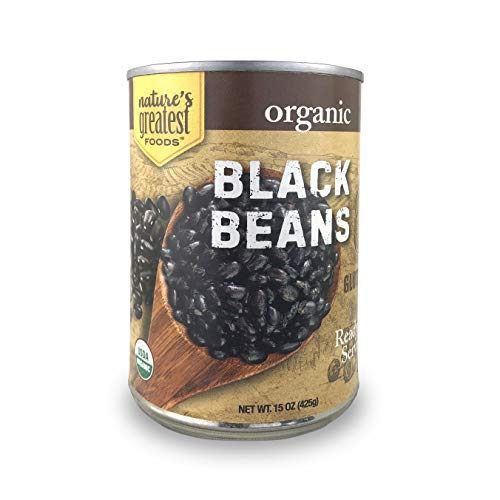 Nature's Greatest Foods, Organic Black Beans, Vegan, Gluten Free, Ready to Serve, 15