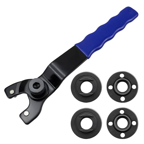 Image of LHLZNB Universal Angle Grinder Spanner 8-48mm Adjustable Pin Spanner with Allen Key Fitting Part Inner Outer Flange Home Spanner Wrenches Repair Tool Applied to 4''5''6''7''9'' Angle Grinder Polisher