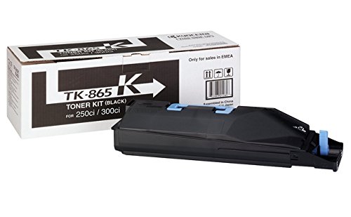 Kyocera Toner-Kit TK-865K - Toner per stampanti laser, 20000 pagine, TASKalfa 250ci/TASKalfa 300ci, colore: Nero