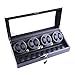 XTELARY - Luxueux dispositif de remontage automatique pour 8 montres avec compartiment de rangement pour 9, coque en cuir