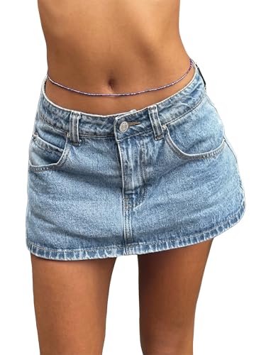 EMMIOL Jean Skirts for Women Summer Sexy Mid Waist Sexy...
