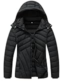 ALPIXIS Women's Lightweight Quilted Down Coat | Windproof, Waterproof, Detachable Hood, Warm for Winter Travel