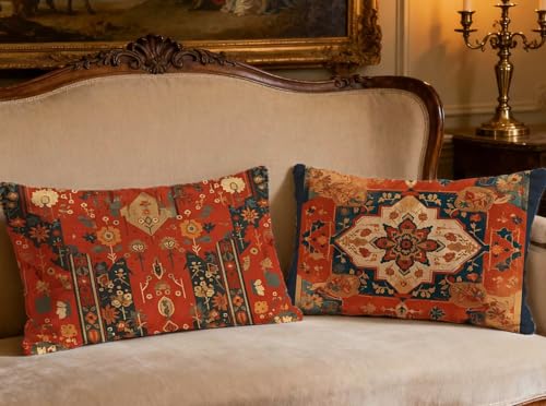 Housse de Coussin Velours 50x70 Rectangulaire Rouge avec Fermeture Eclair O-781B - 3