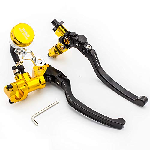7/8" 22mm Universal Motorcycle Hydraulic Brake & Cable Clutch Master Cylinder Levers Compatible with 300-1800CC Sport bike/Street bike/Slippery Car Ninja 250R 300R ZX6R ZX10R CBR600RR CBR954RR