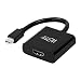 WEme Mini DisplayPort DP (Thunderbolt 2 Port Compatible) to HDMI HDTV Male to Female Adapter Converter for Apple Macbook, Microsoft Surface Pro, Google Chromebook and more, Black