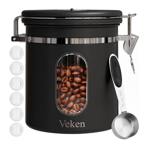 Veken Coffee Canister with Window Cover