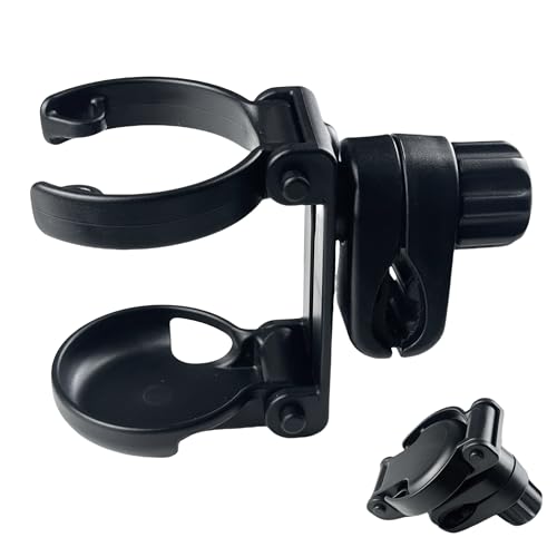 Foldable Baby Stroller Parent Cup Holder, Universal Plastic Drink Holder with Anti - Slip Clamp, Suitable for Bottles, for Strollers, Outdoor Fishing, Picnics, Camping.