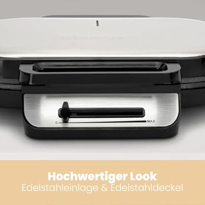 Clatronic® Waffeleisen mit 2 antihaftbeschichteten Backflächen | Waffeleisen Herzform stufenlos einstellbarer Bräunungsgrad & Backampel | 2 Waffeln pro Backvorgang | 1200W | WA 3745 – Bild 7