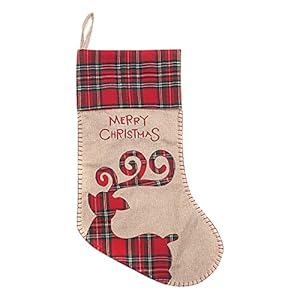 Paper Chains Christmas Decorations Christmas Stocking Big Xmas Stockings Decoration Santa Snowman Reindeer Stocking Christmas Decorations and Party Accessory (B, One Size)