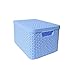 Produktbild CURVER Box Style S Aufbewahrungsbox Deckel Stapelbehälter Box Kiste Ordnungsbox Rattan Optik 5L Hellblau
