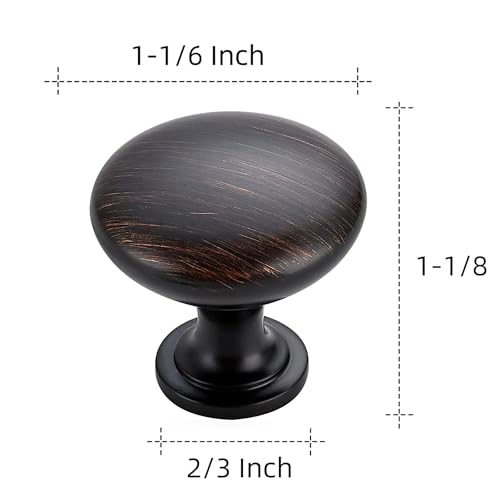 Image of Ravinte 15 Pack Cabinet Knobs - Oil Rubbed Bronze & Brass Drawer Pulls & Door Knobs for Kitchen & Dresser Drawers