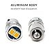 PHINLION BA9S 1889 LED Light Bulb Amber Yellow Super Bright 53 57 1895 3893 12929 T4W H5W H10W 12V Non Polarity LED Bulbs for Car Interior Map Reading Courtesy Side Marker Dash Instrument Panel Light