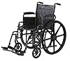 Medline Lightweight Wheelchair for Adults With Swing-Back Desk-Length Arms, Swing Away Leg Rests, 300 lb Capacity, 18" Seat