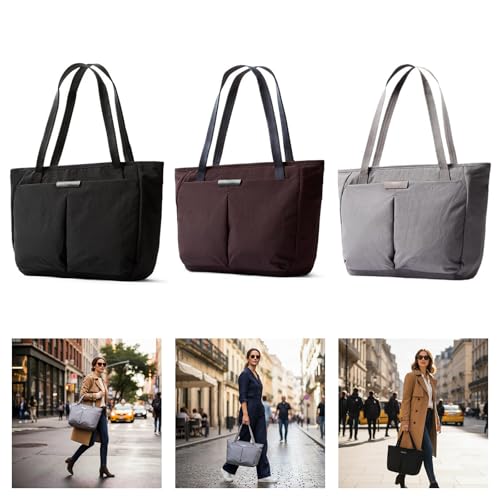 Sac à main multi-poches de grande capacité en toile pour ordinateur