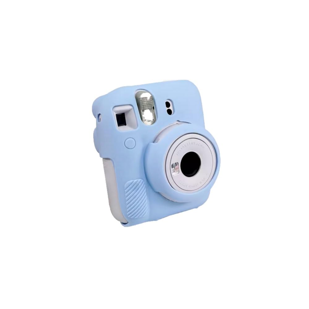 Miękki silikonowy futerał na aparat niebieski gumowy pancerz skórka osłona korpusu ochraniacz do aparatu Fujifilm Instax Mini 12 Instant Film