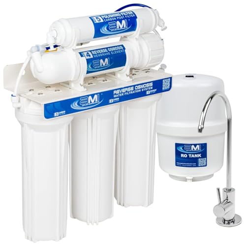 Applied Membranes Inc. 5-Stage Reverse Osmosis Water Filter System, 50-Gallon Capacity
