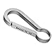 BANG TI Titanium Quick Release Keychain Belt Loop Hook (Durable Integrated Spring Clip, H2)