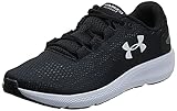 Under Armour mens Charged Pursuit 2 Running Shoe, Black/White, 9.5 US