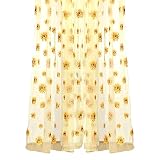 Diseño: nuestras cortinas transparentes están muy bien diseñadas, las cortinas están bordadas con patrones de girasol, que son muy frescas y energéticas.
