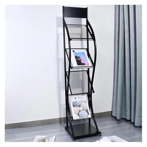 Présentoir rotatif pour brochures – Support en fer sur pied pour matériel publicitaire, dépliants et magazines – Parfait pour les bureaux, les salons commerciaux et les expositions de vente au détail