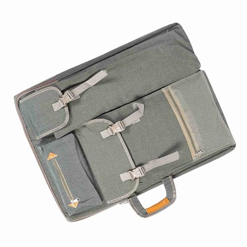 Denash Painting Bag, Canvas Bag, Large for Outdoor Paint Box (Smoke Gray)