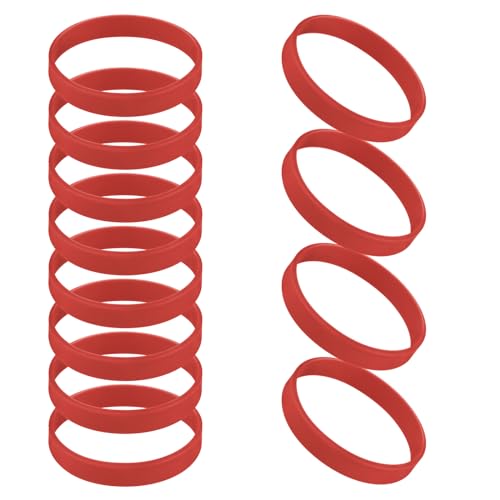 GOGO 12 Stück Silikonarmband Silikon Jelly Armbänder für Kinder, Gummi Armreifen für Partyzubehör- Rot GOGO 12 Stück Silikonarmband Silikon Jelly Armbänder für Kinder, Gummi Armreifen für Partyzubehör- Rot