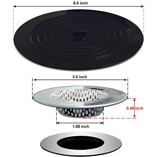 Kit de 2 piezas colador y tapón para bañera miniatura 3