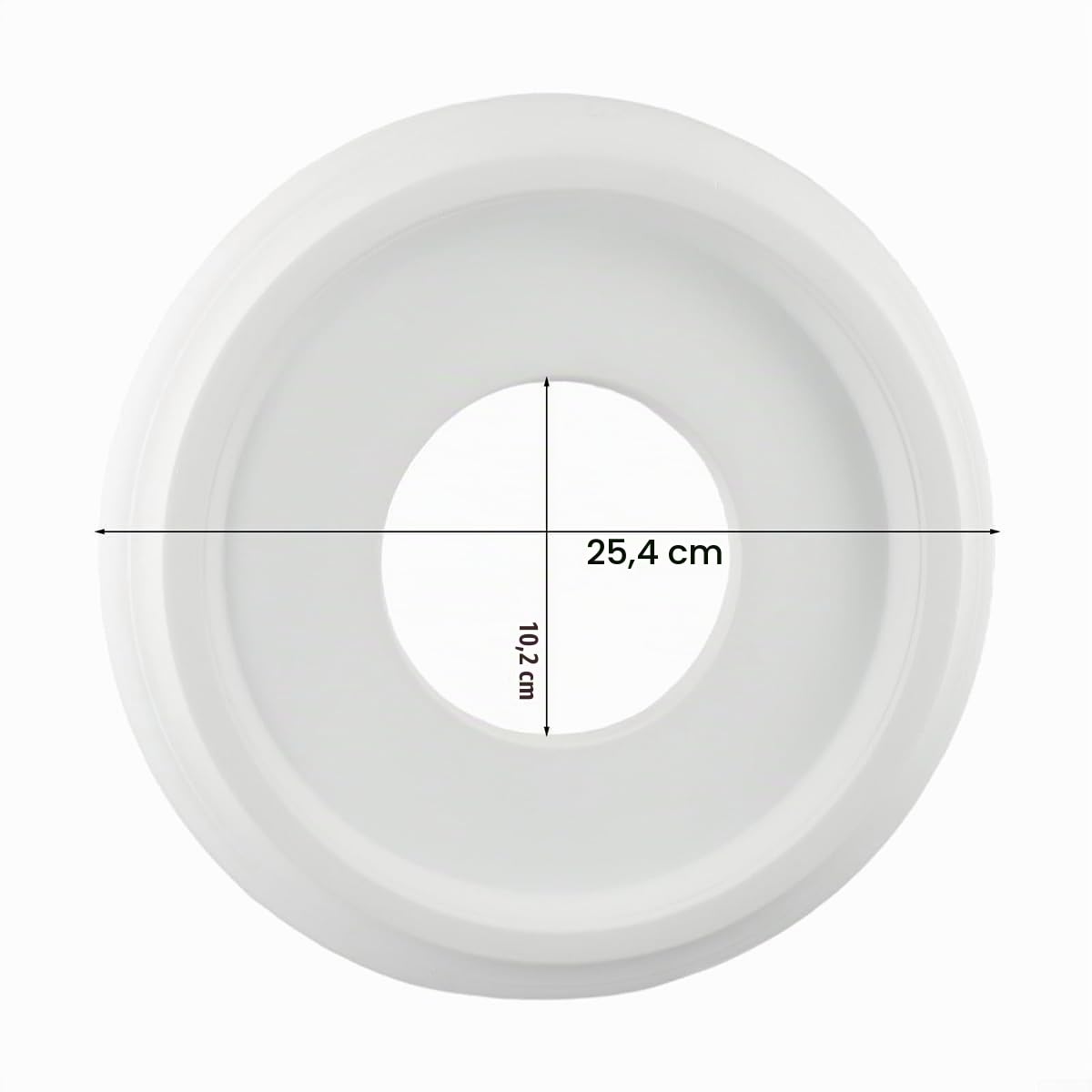 Médaillon de plafond en PU de 10 pouces 25 cm, base décorative pour luminaires, décoration de plafond moderne et écologique avec 3 cm d'épaisseur pour lustres