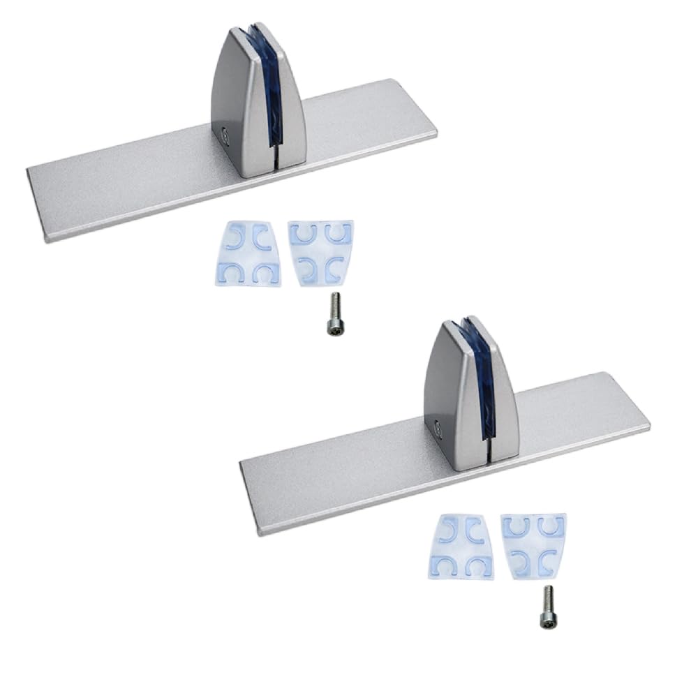 SagaSave 2 clip divisorie da scrivania, in lega di alluminio, staffa divisoria per la privacy con viti, morsetto divisorio per scrivania, per casa, ufficio, scuola (argento)