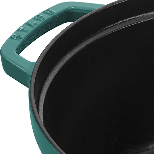 Image of STAUB Cast Iron 7-qt Round Cocotte, Serves 7-8, Turquoise